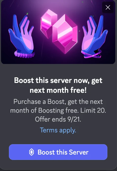 Visual for this record: Discord's Boost levels turn fan spending into shared server perks