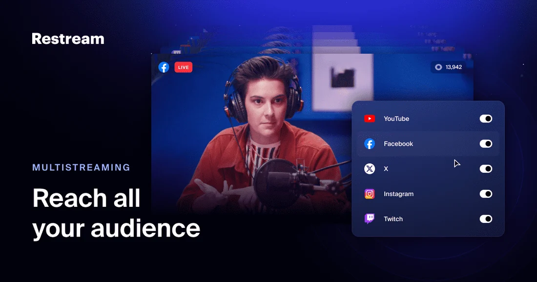 Visual published with the cited source for this record: Restream's own pricing page states its multistreaming limits
