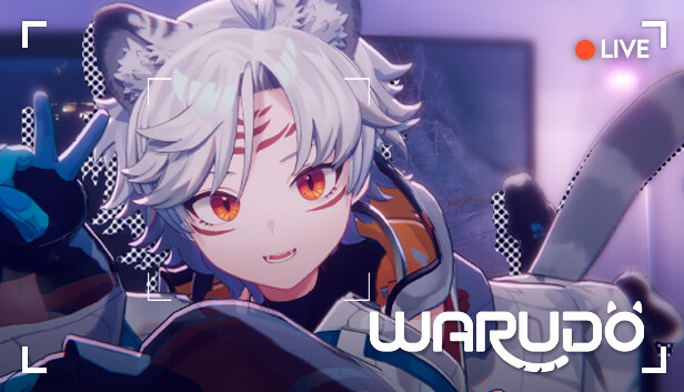 White-haired 3D VTuber performing in a live scene